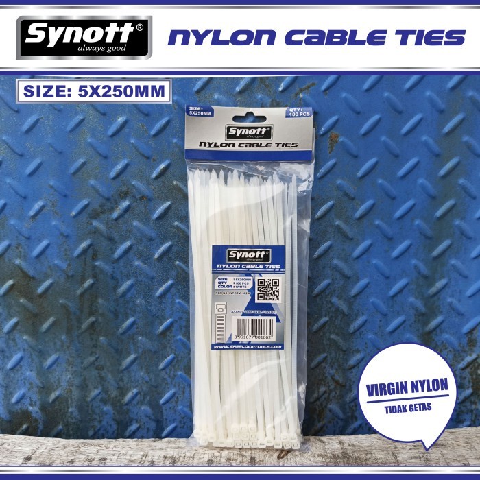 

ATKJaya- Kabel Tis 250 mm X 5 mm Cable Ties PUTIH isi 100pcs