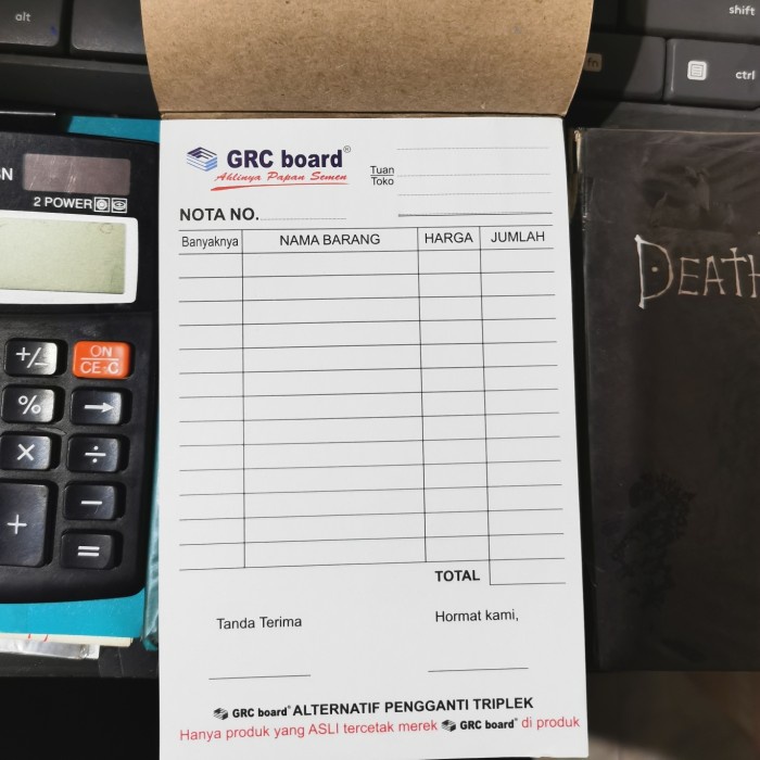 

ATKJaya- Nota kontan 100 lembar (khusus yang B : GRC