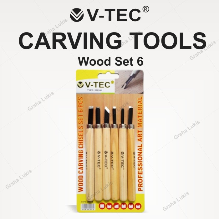 

ATKJaya- V-TEC CARVING TOOLS WOOD SET 6 / PISAU UKIR / CUKIL KAYU / ALAT PAHAT