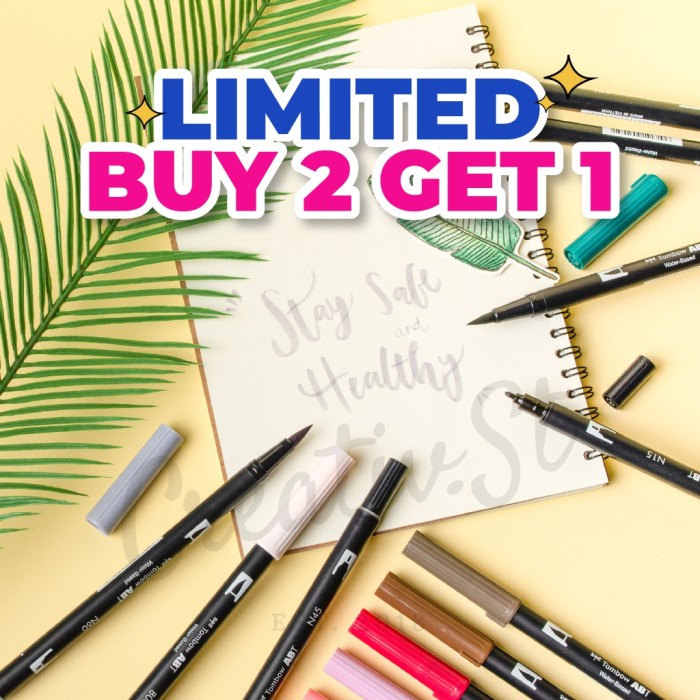 

ATKJaya- Tombow ABT Dual Brush Pen 108 Bright Color & Pastel Color
