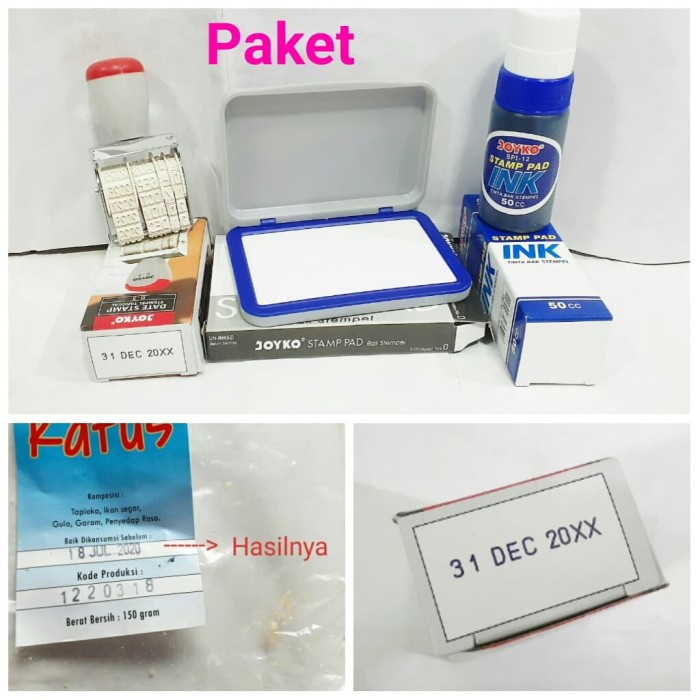 

ATKJaya- paket stempel tanggal kadaluarsa / expired date / kode tanda cap tgl