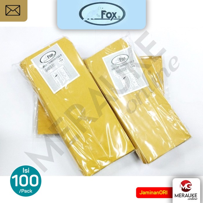 

ATKJaya- Amplop Coklat Samson FOX Isi 100 Lembar