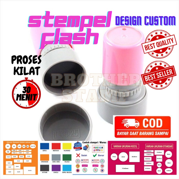 

ATKJaya- STEMPEL CUSTOM / D-25 mm / OTOMATIS TINTA /SATU WARNA