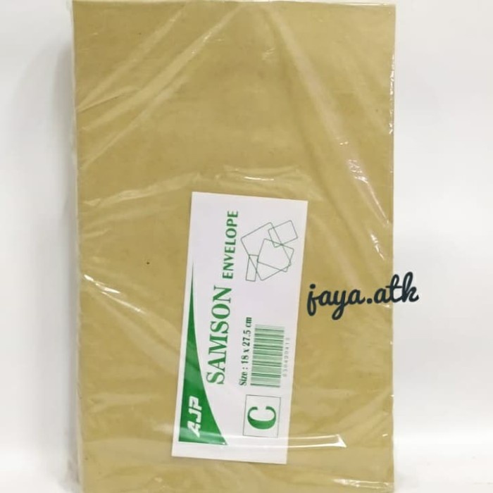 

ATKJaya- AMPLOP COKLAT POLOS SAMSON C 27 X 18 CM ISI 100 LBR