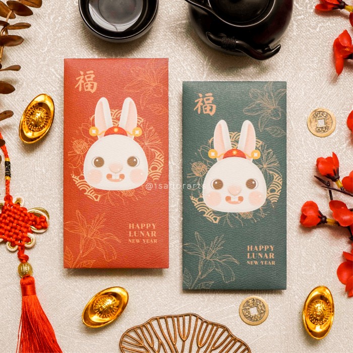 

ATKJaya- Angpao Imlek 2023 Kelinci Rabbit Bunny Angpau Amplop Uang Panjang Long
