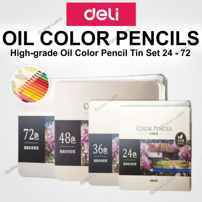 

ATKJaya- Deli High-grade Oil Pencil Color Pensil Warna Minyak 24 / 36 / 48 / 72