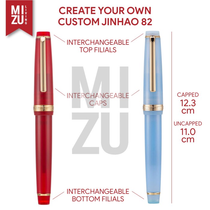 

JINHAO 82 #1 SOLID COLOR FOUNTAIN PEN INSPIRED BY SAILOR PRO GEAR SLIM