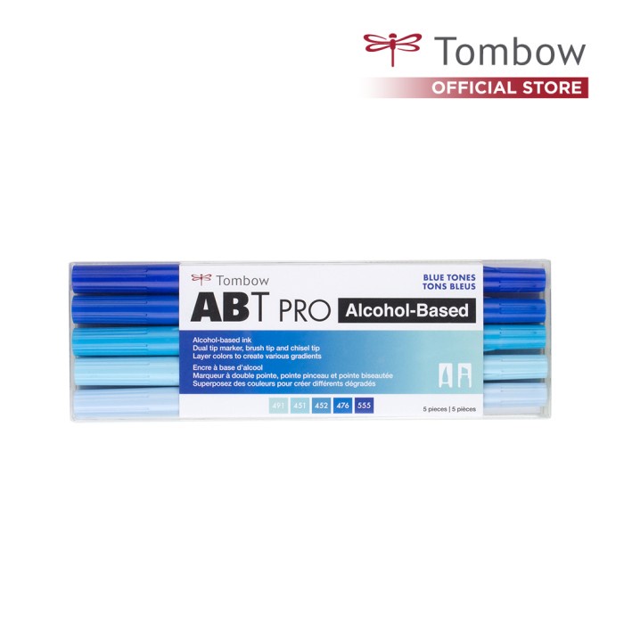 

TOMBOW DUAL BRUSH PRO BLUE BLENDS, 5PCS