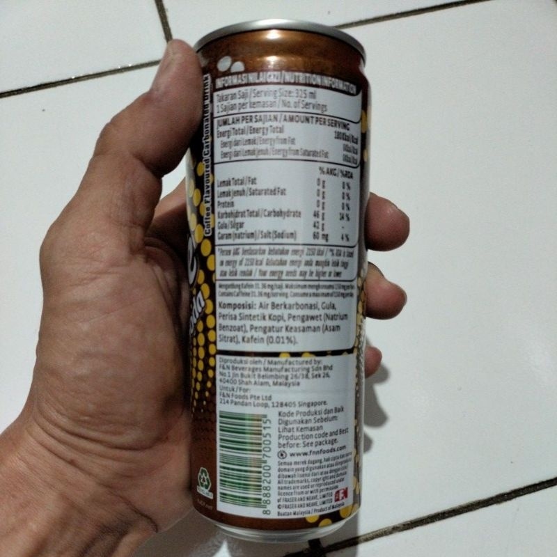 

F&N Sarsi / Minuman berkarbonasi Berperisa Sarsaparilla / F&N COFFEE SODA 325 ml