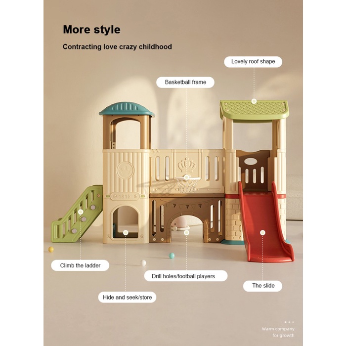 New Mainan Perosotan Dan Rumah Rumahan Anak / Playhouse Combination