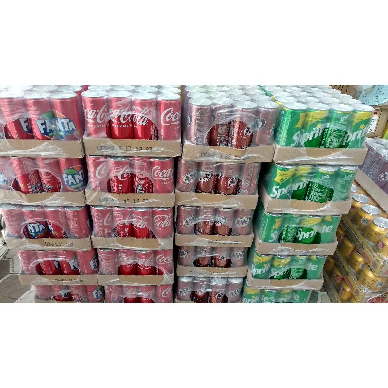 

coca cola / fanta / aw / sprite / cola zero dus isi 24 kaleng