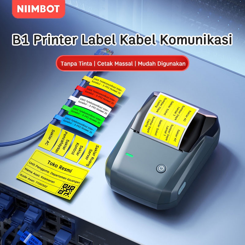 

Niimbot B1 Printer Label Kabel Jaringan, Printer untuk Proyek Kelistrikan/Kabel Jaringan, Stiker