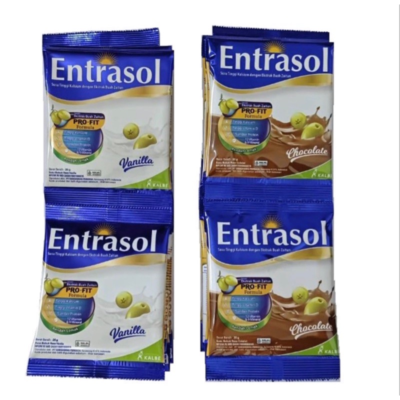 

ENTRASOL SACHET RENCENG VANILA COKLAT 10 x 20g ENTRASOL KEMASAN RENCENG