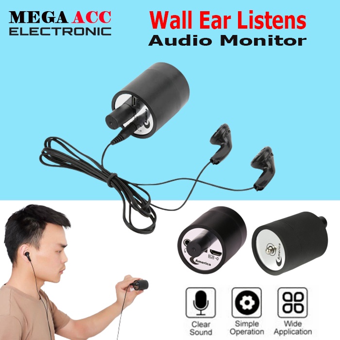 Ear Listens Mini - Alat Pemantau Pendengar Suara Di Dinding Pendeteksi Kebocoran Pipa Saluran Air