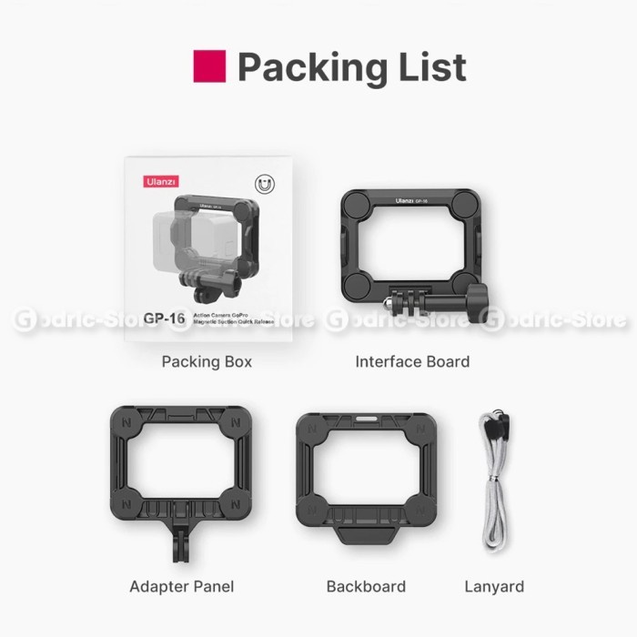 ULANZI GP-16 Magnetic Quick Release 3in1 for Action Camera