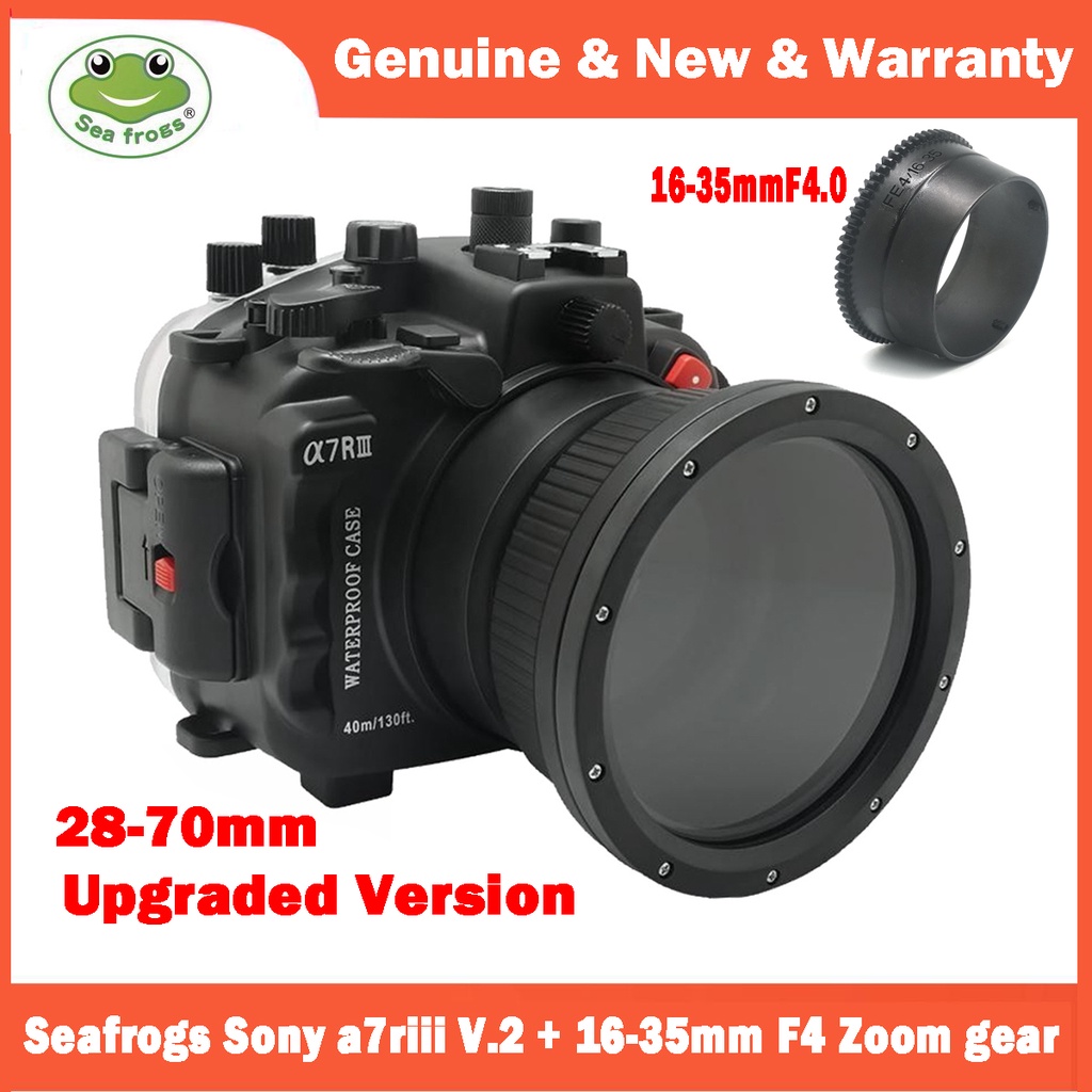 YN Seafrogs 40m/130ft Professional Underwater Camera Housing Diving Case V.2 for Sony A7iii A7riii w