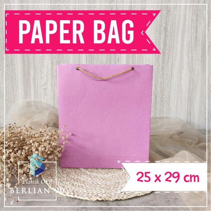 

SOUVEN- Paper Bag Polos Warna 25 x 8 x 29 cm Tas Kertas Warna