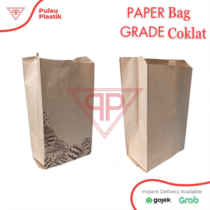 

SOUVEN- Paper bag/Kantong Kertas Coklat Polos dan Motif/13x8x24/100pcs