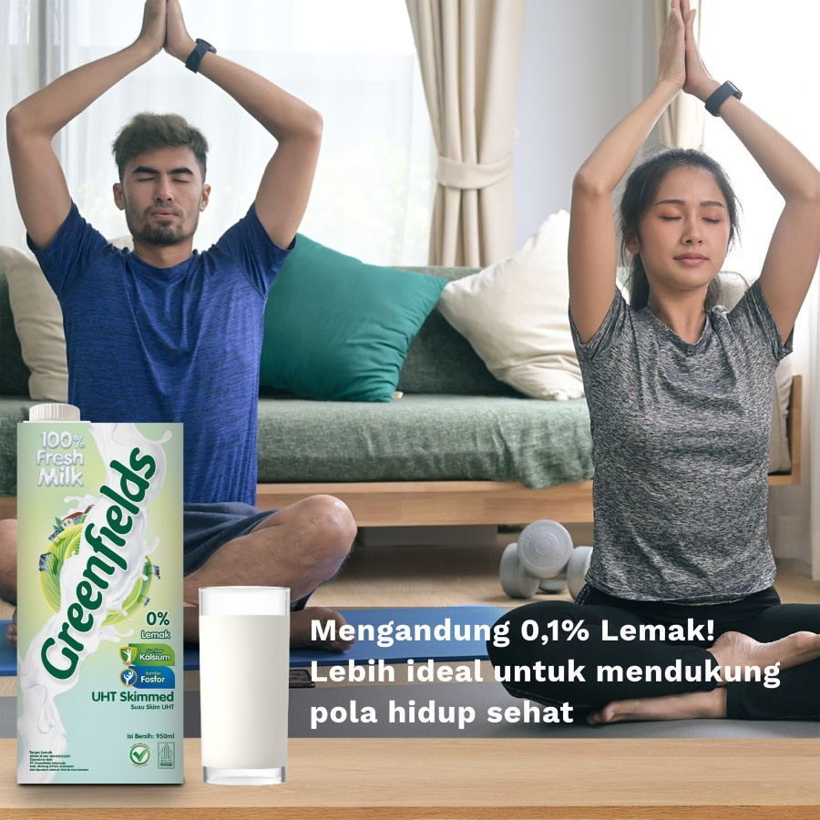 

[Twinpack] Susu Greenfields UHT Skimmed 950 mL x 2 pcs