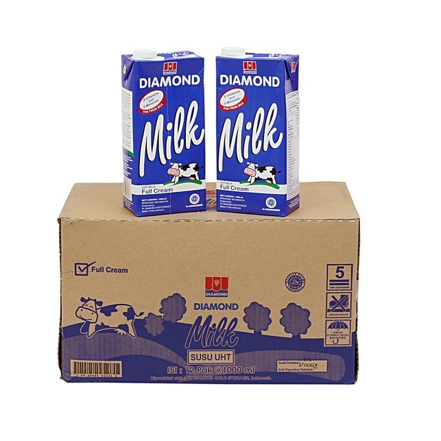 

Diamond Susu UHT Full Cream 1000ml x 12pcs ( 1 DUS ) - ED APR 2026