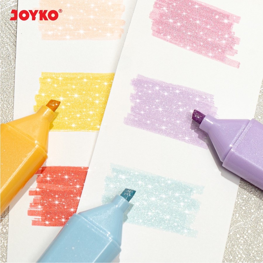 

IK! Joyko Hhlhter Glitter HL-86-6 / Penanda Berwarna 1 Set Isi 6 Pcs