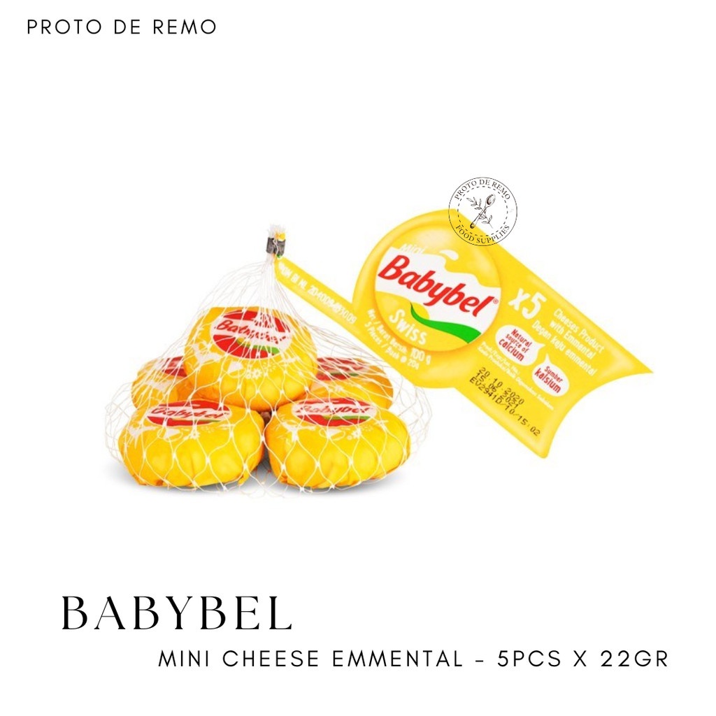 

Babybel Mini Cheese Red Wax Cheddar Emmental 5 pcs x 22gr - 110gr