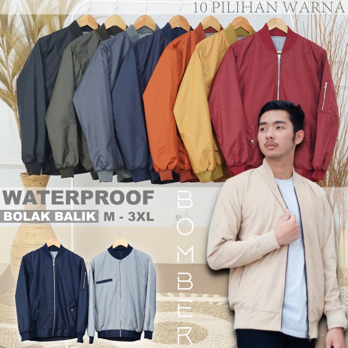 Jaket Pria Wanita Bolak Balik / Jaket Bomber Bb / Jaket Bolak Balik /
