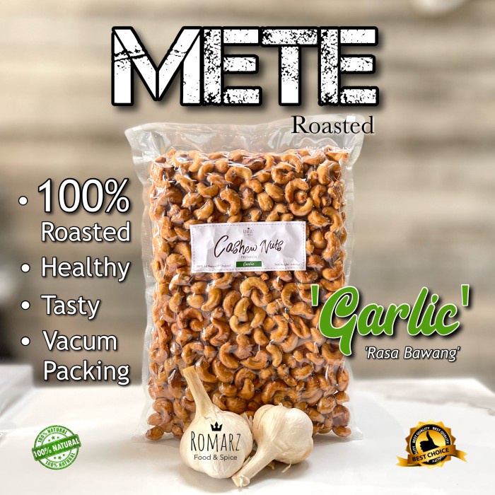 

JH8 KACANG METE OVEN MEDE OVEN PANGGANG ROASTED RASA GARLIC BAWANG 500gr
