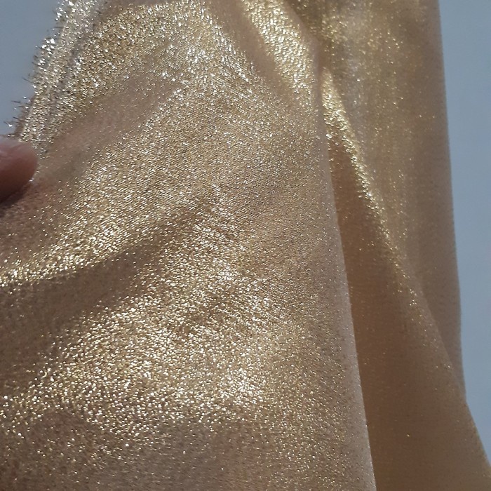 KAIN BAHAN JACQUARD ORGANZA GOLD METALIK HIGH QUALITY