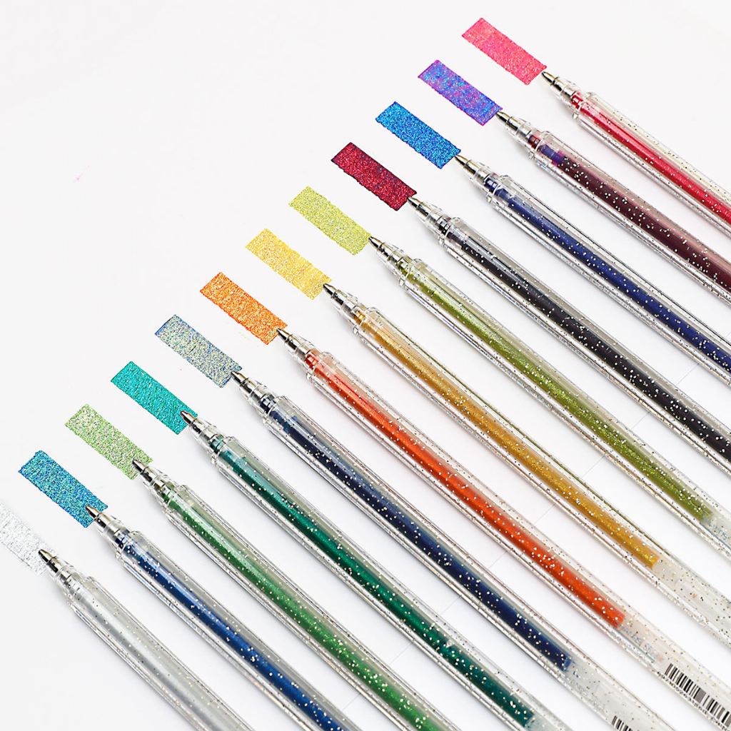 

SHANDS Glitter Gel Pen Series Set 8Pcs 12Pcs Pena Berkilau