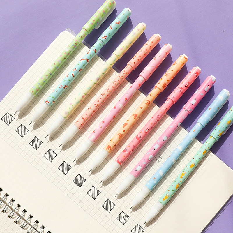 Pulpen Gel Warna Warni Karakter / Pulpen Lucu Korea Unicorn 10in1 Box