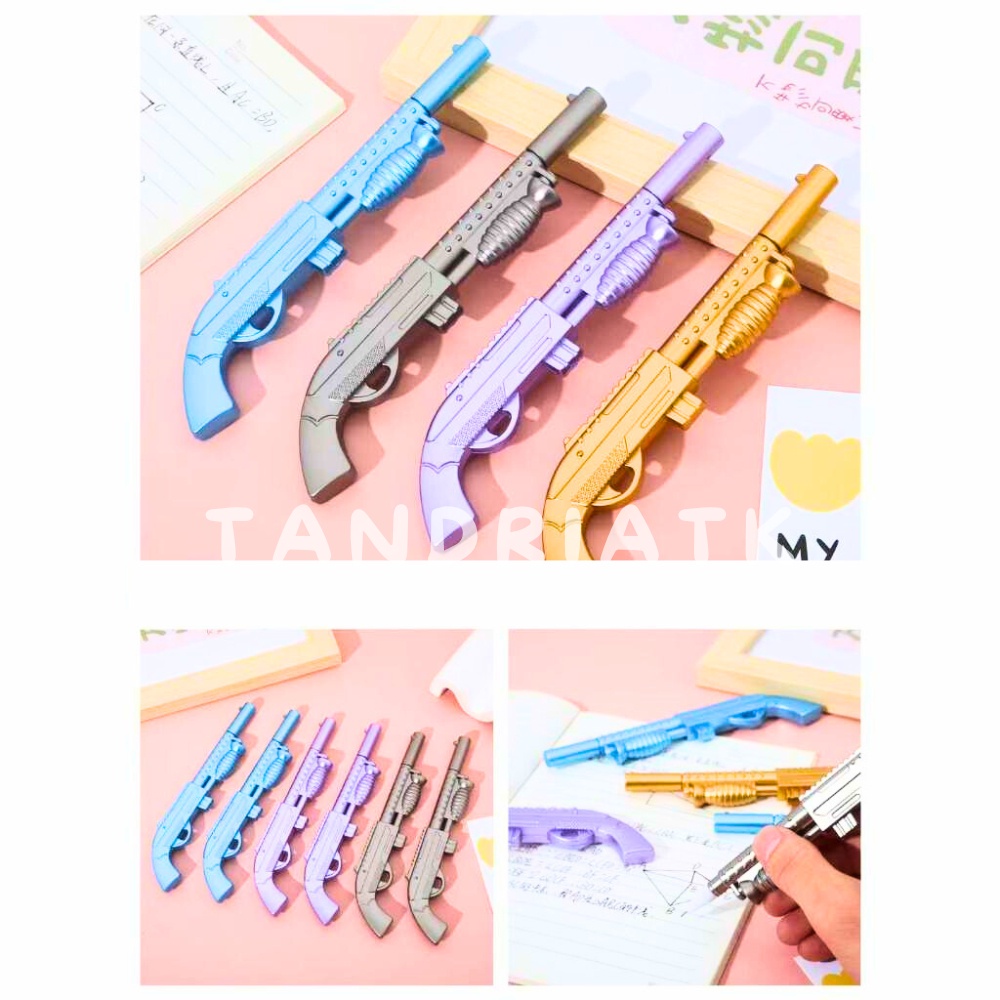 

[1 Lusin/ 12 Pcs] Bolpen Gel Pedang Pulpen Pistol Motif Cowo Pena Untuk Lelaki