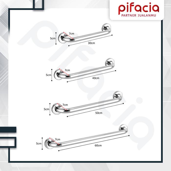 PIFACIA Pegangan Bath Up Handle Kamar Mandi Stainless Gagang Pegangan Dinding Tangga dan Kamar