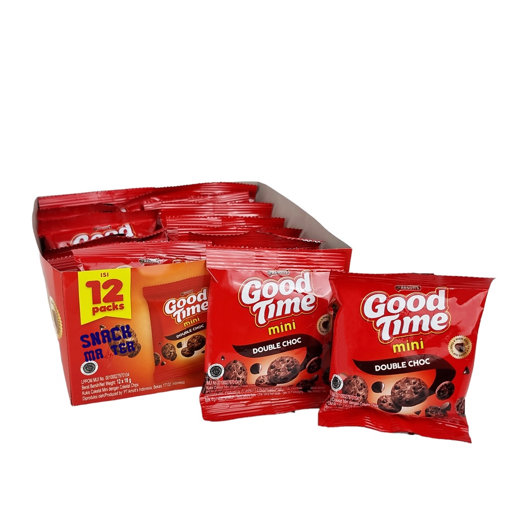 

HJ Good Time MINI Cookies Double Choco BOX - Netto 12 bks x 18 gr