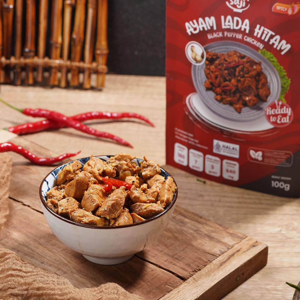 

SEKALI SAJI - Makanan Instan Ayam Lada Hitam 100gr Lauk Siap Saji Lauk Pauk Mateng Halal SekaliSaji