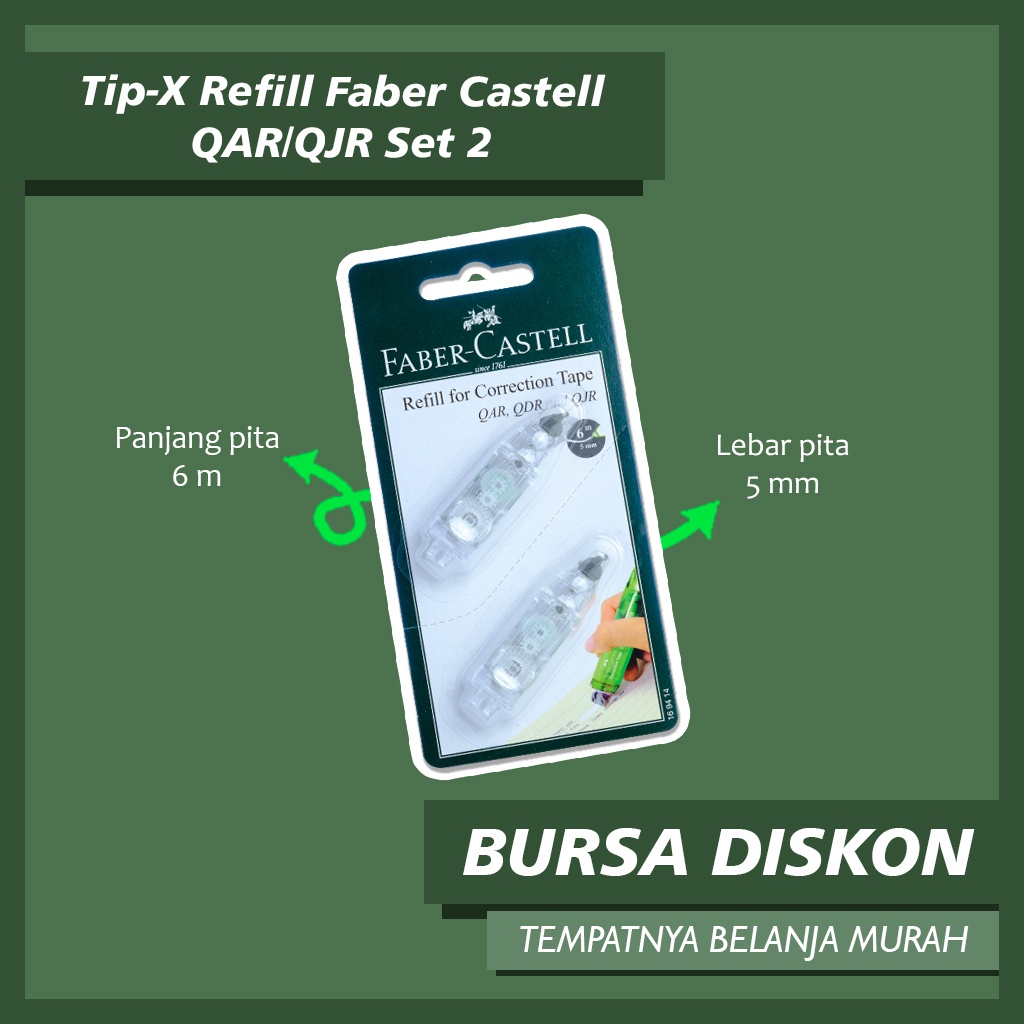 

Tip-X Refill Faber Castell QAR/QJR Set 2 Tip X Sekolah Kuliah Belajar
