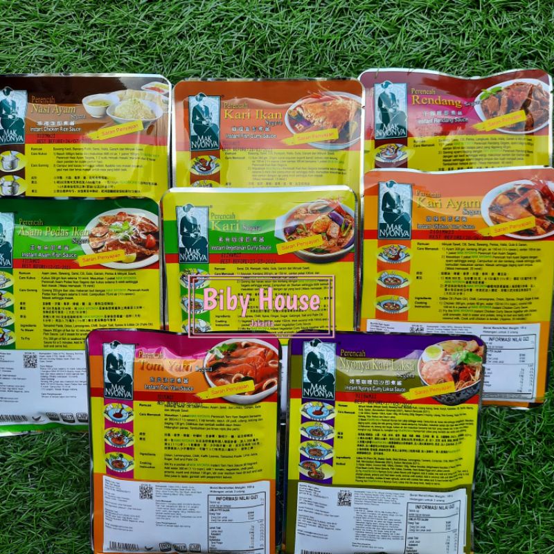 

BUMBU INSTAN MAK NYONYA Rendang/Kari/Laksa/NASI AYAM HALAL DAN PRAKTIS 100 GR