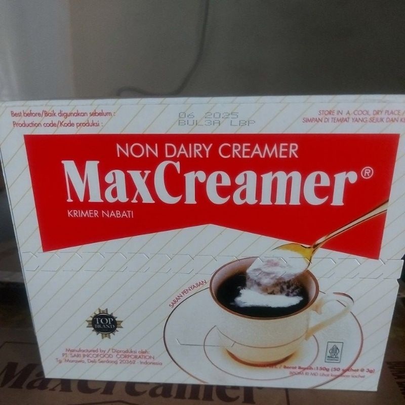 

MAXCREAMER 50 SACHET 3GRAM