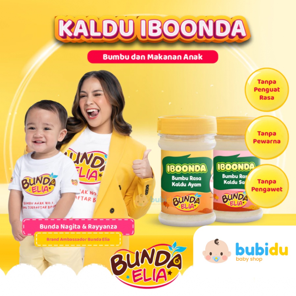 BUMBU BUNDA BY ELIA Iboonda Kaldu Mpasi Bubuk Penyedap Mpasi Bayi Non MSG Halal Lengkap