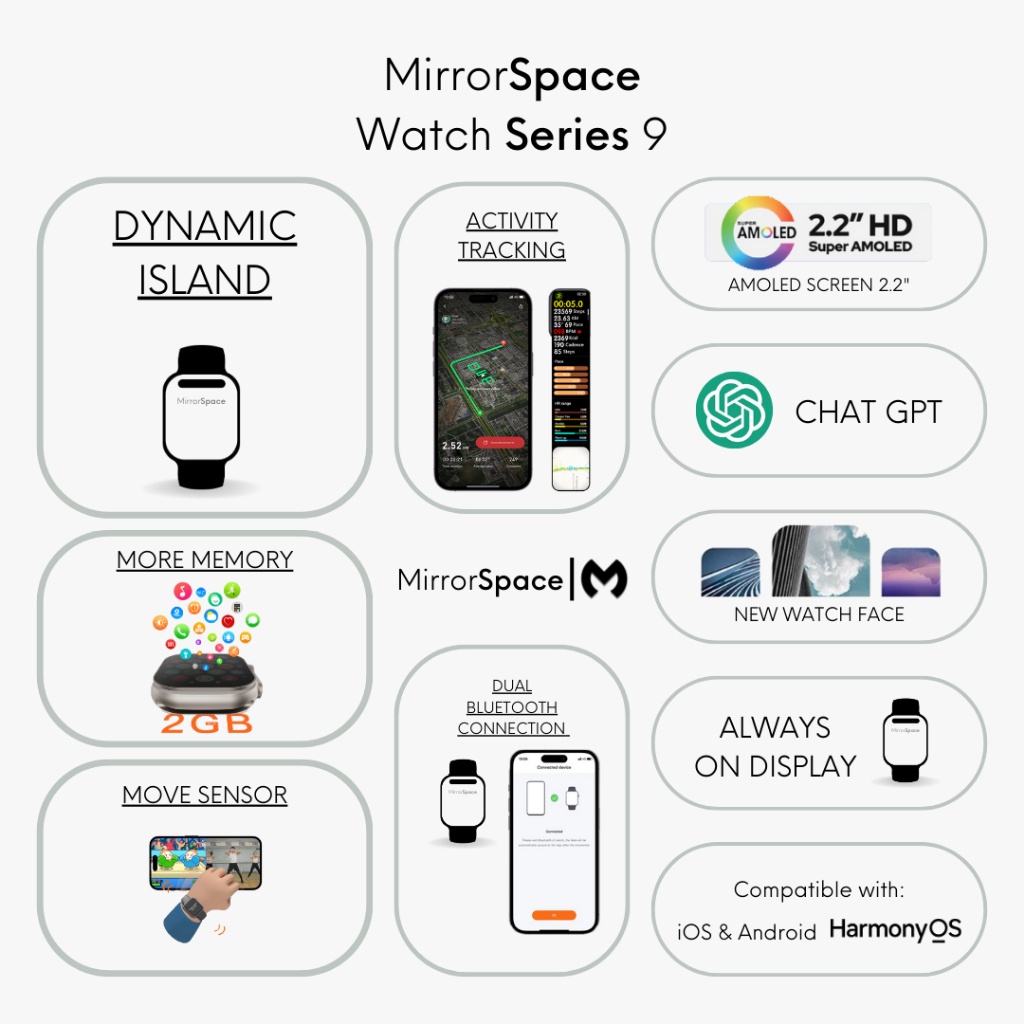 MirrorSpace Watch 9 with Dynamic Island
