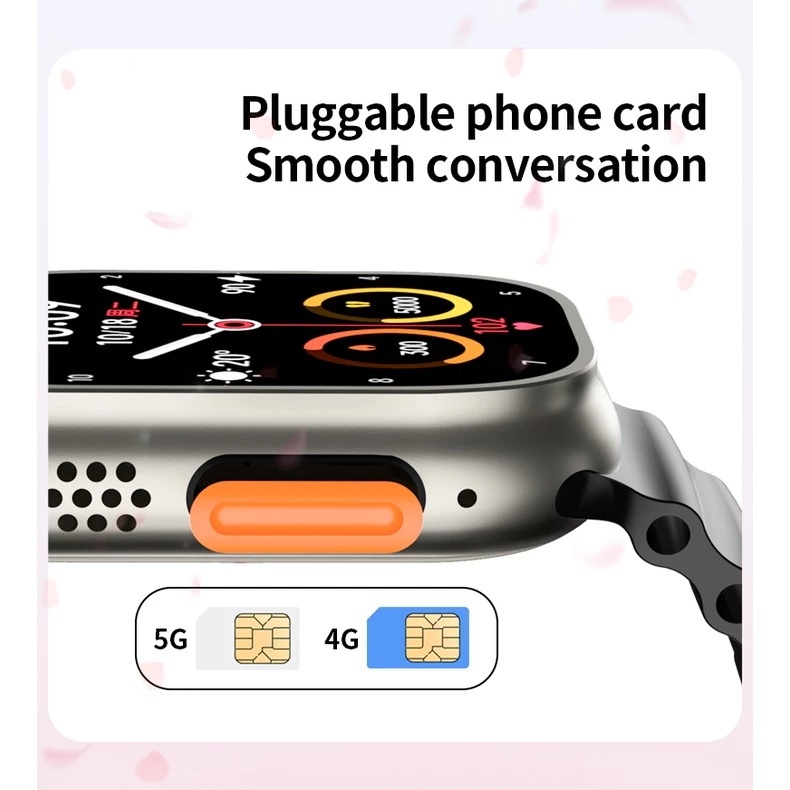Bisa hotspotCOD SmartWatch 4G Sim Card S9 ULTRA ROM/RAM:4+64GB Jam Tangan SIM Olahraga NFC