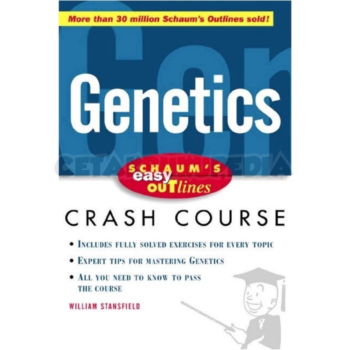 Inggris only Crash Course; Schaum's Easy Outlines Science Genetics softcover