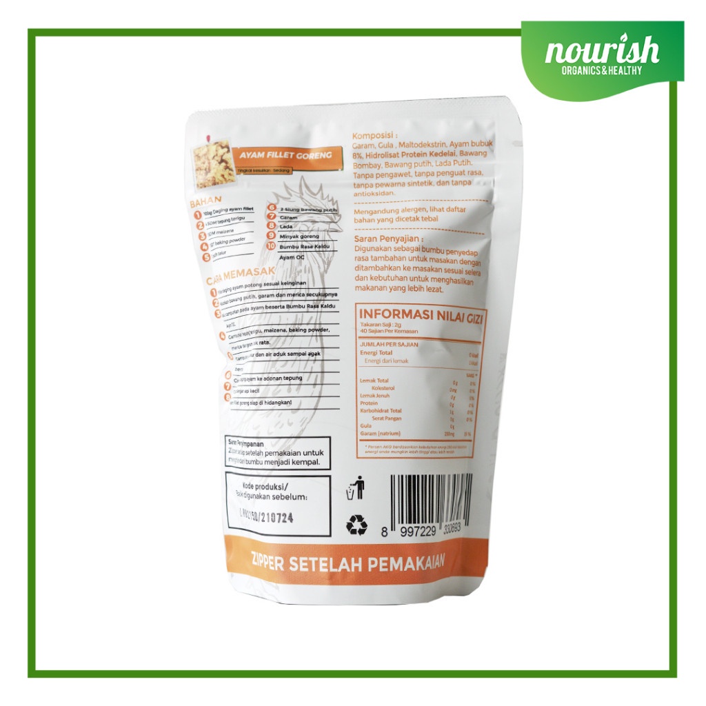 

Organic Center, Chicken Stock 80 gr (Kaldu Ayam NO MSG)