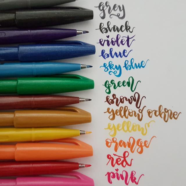

Pentel Touch Brush Sign Pen Colouring Kuas Spidol Lettering Doodle Murah Berkualitas
