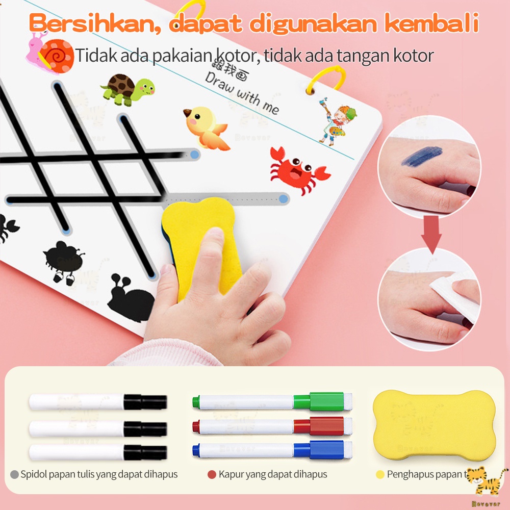 

ID Bevavar Magic Workbook Belajar Menulis Buku Edukasi Anak Belajar Tracing Wipe And Clean Book