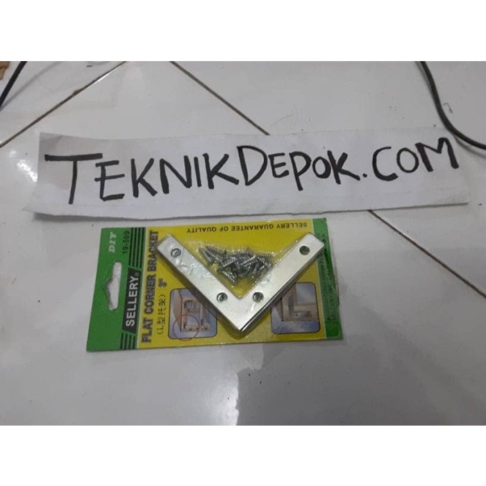 Jual [READY] flat corner bracket sellery 3 inch siku kaki meja sambung kursi sudut