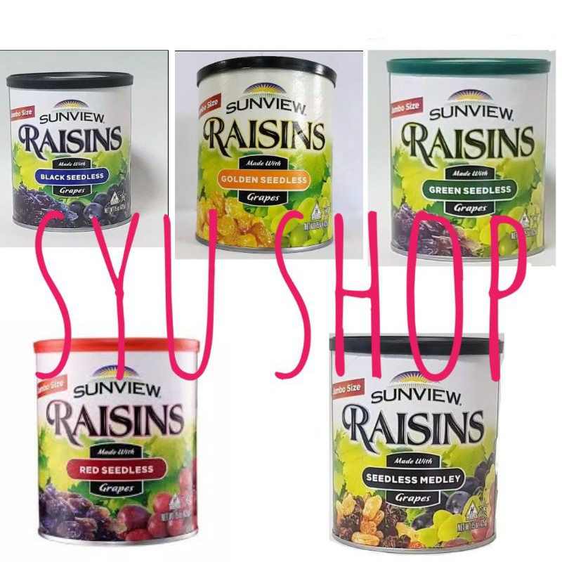 

sunview raisins kismis premium 425 gr black red golden green meedley seedless premium super impor