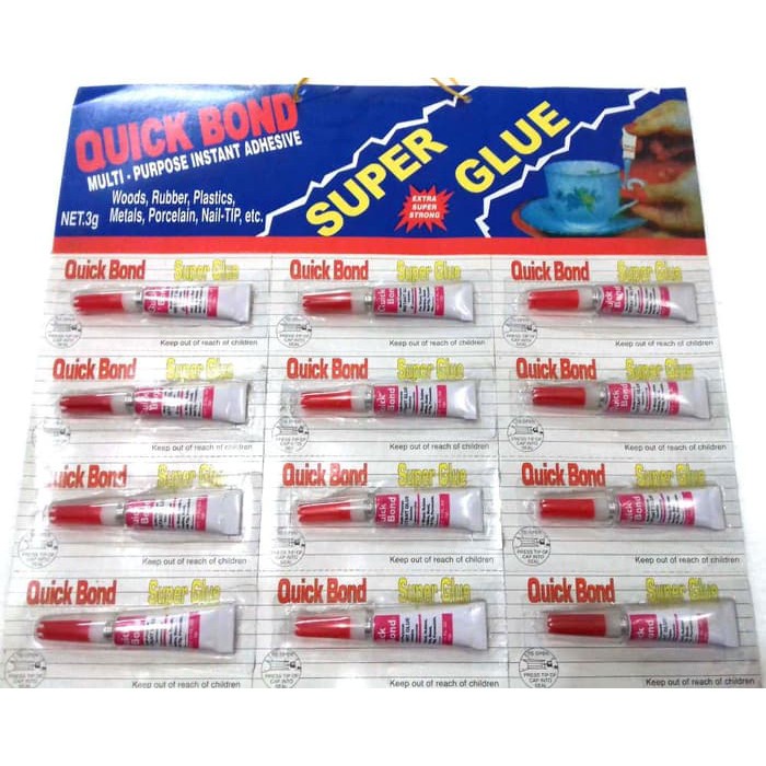 

LEM QUICK BOND QUICKBOND LEM SUPER 12 pcs KOREA JEPANG BESI