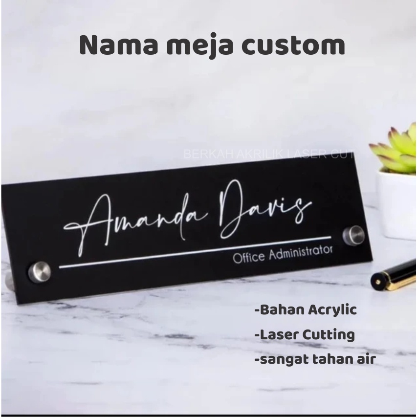 

Custom Nama Meja Acrylic Nama Bebas Bisa Pakai Logo