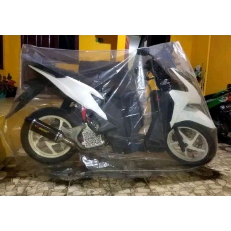 Discount Sarung Motor Transparan / Cover Motor Premium Transparan Ukuran L,Xl